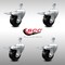 Service Caster 3.5 Inch SS Soft Rubber 3/8 Inch Threaded Stem Caster Set Total Lock Brake SCC SCC-SSTSTTL20S3514-SRS-381615-4 - alternate 4